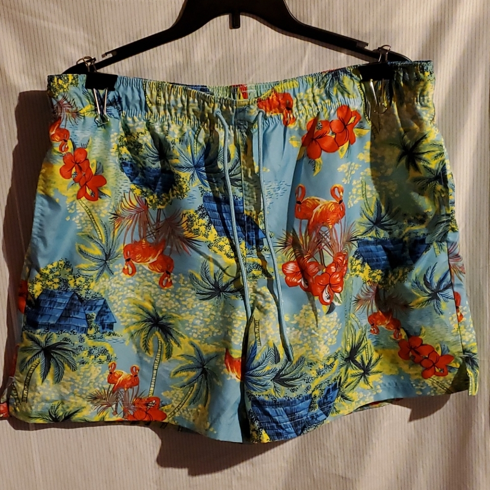 XL 40-42 Tropical Swim Trunks